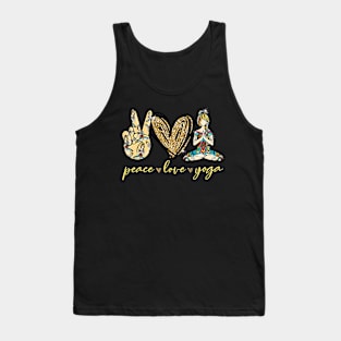 Funny Peace Love Yoga Tank Top